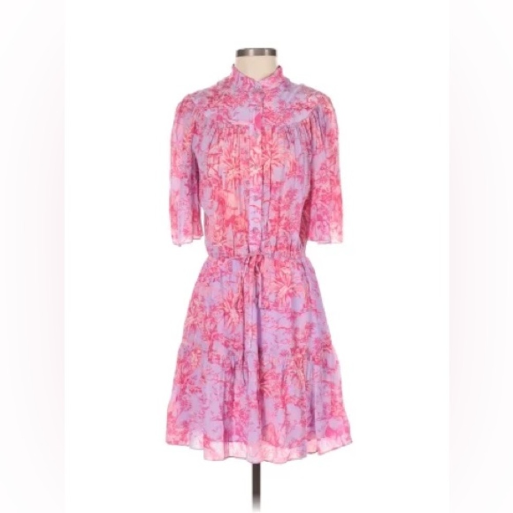 Gilner Farrah, size small, excellent condition, pink/lilac print dress